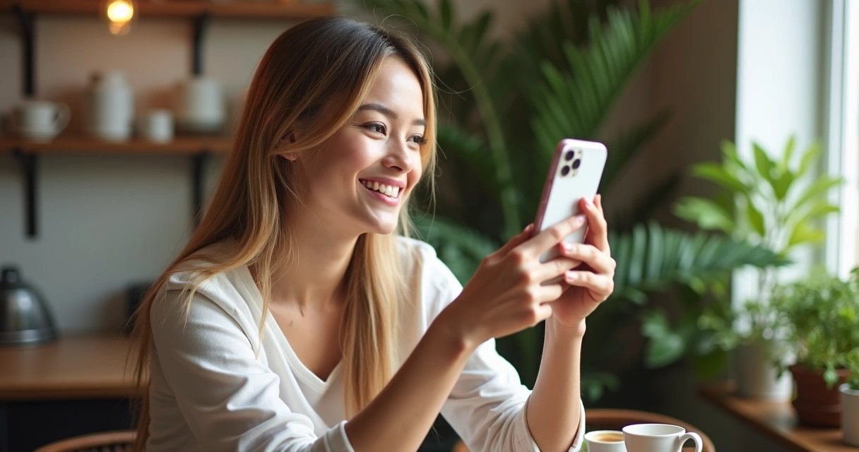 Microinfluenciador mostrando produto de loja pequena em cenário descontraído