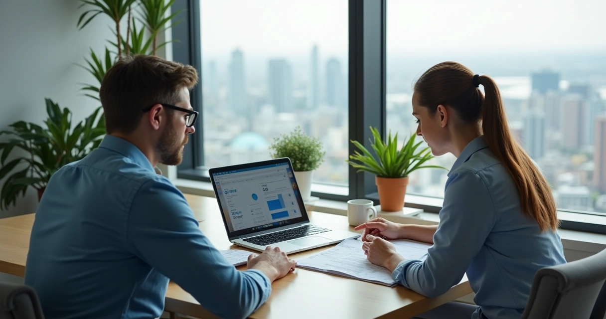 Gestor e provedor de TI planejando atendimento 