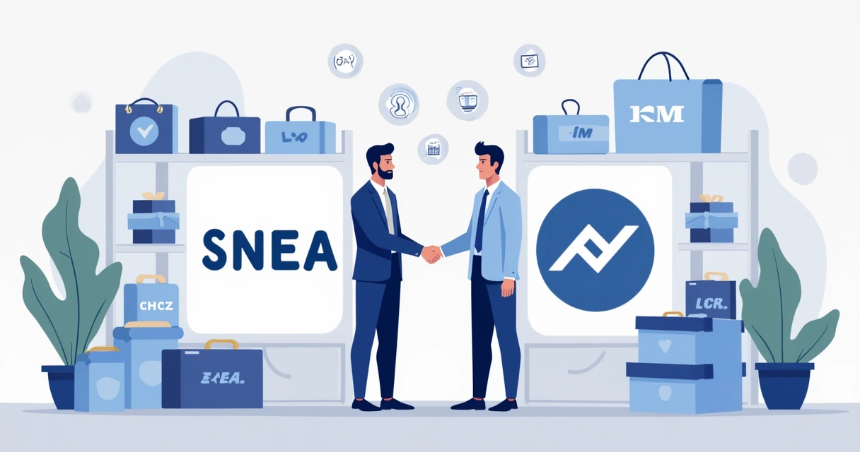 Parceria entre duas marcas promovendo um produto conjunto 