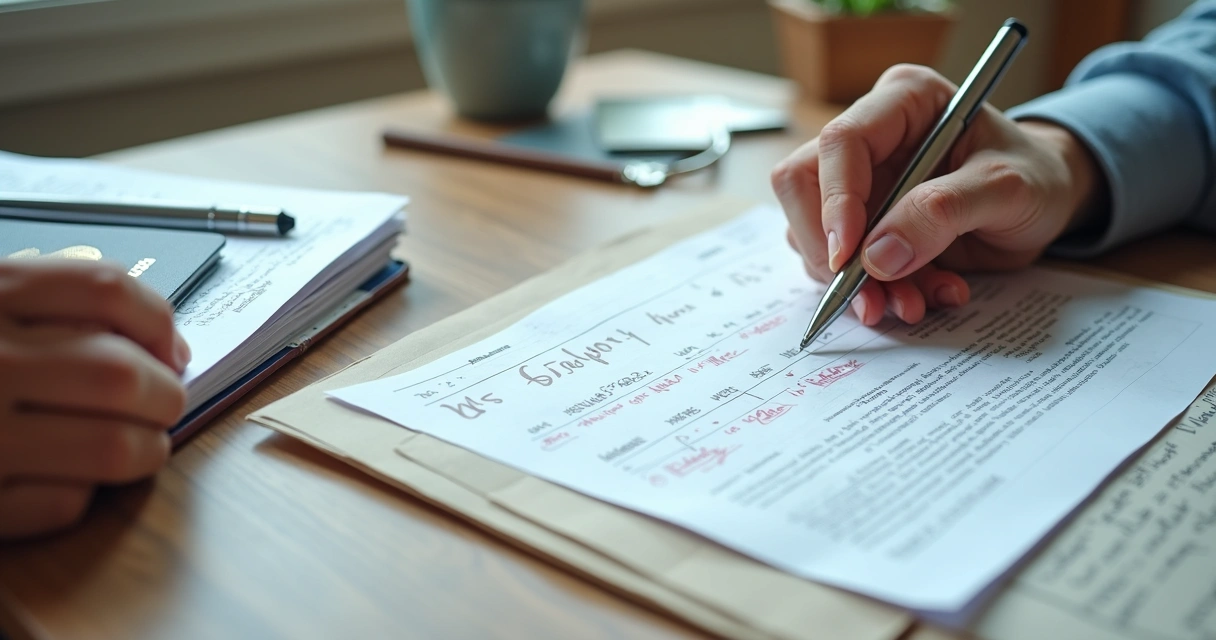 Parent reviewing citizenship documents with child birth records 