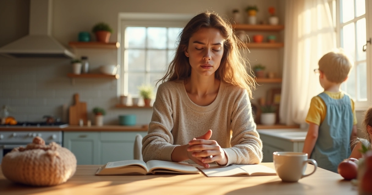 Parent putting own needs aside while caring for family