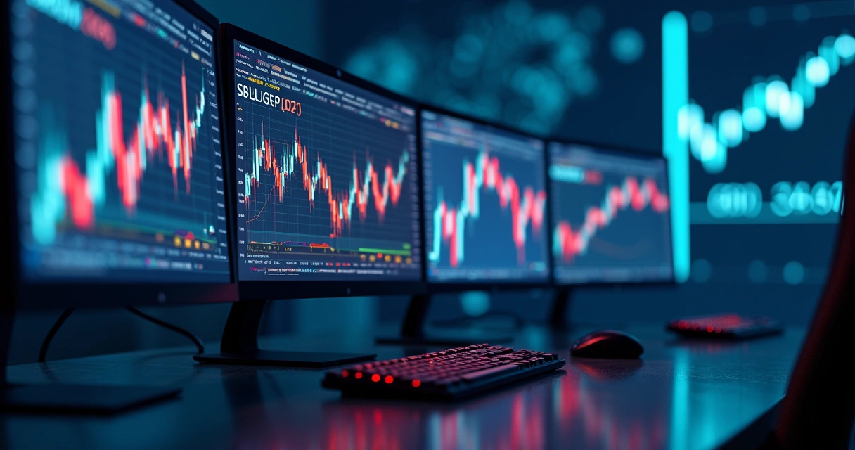 Pares de moedas mais negociados em um monitor 