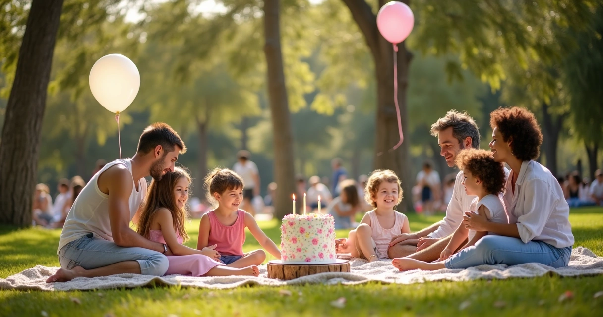 Festa de aniversário em parque de Orlando com famílias 