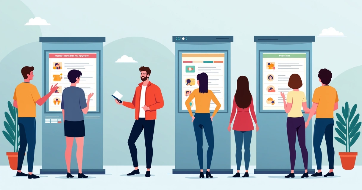 Cidadãos interagindo com IA em administração pública 