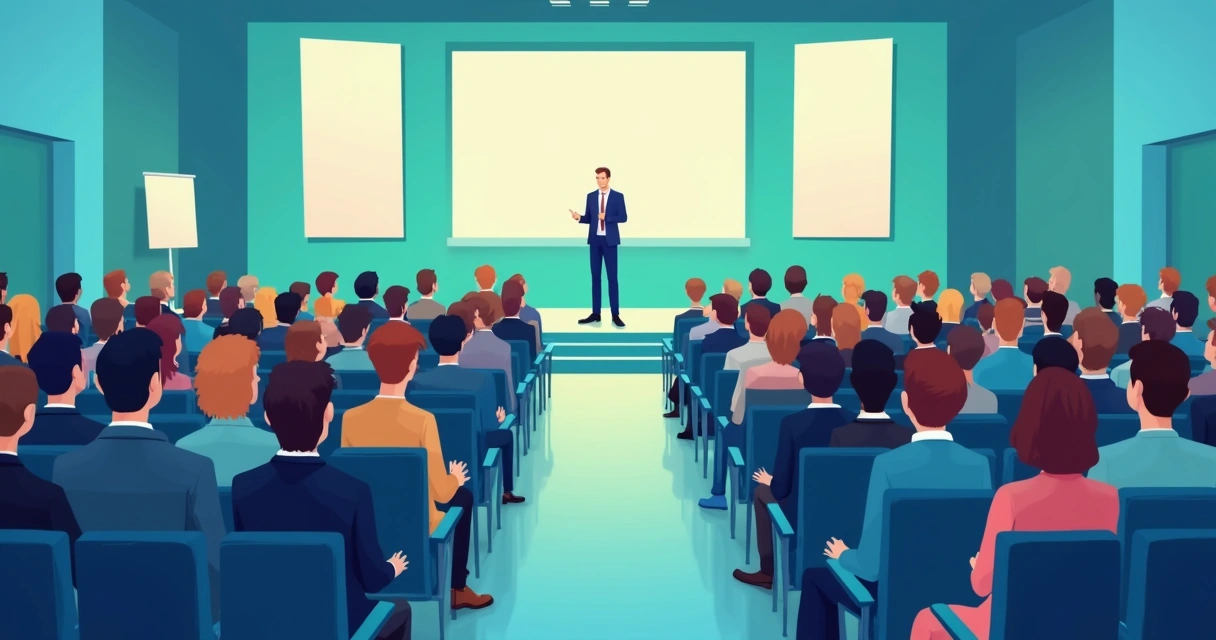 Pessoas sentadas em auditório de associação participando de evento