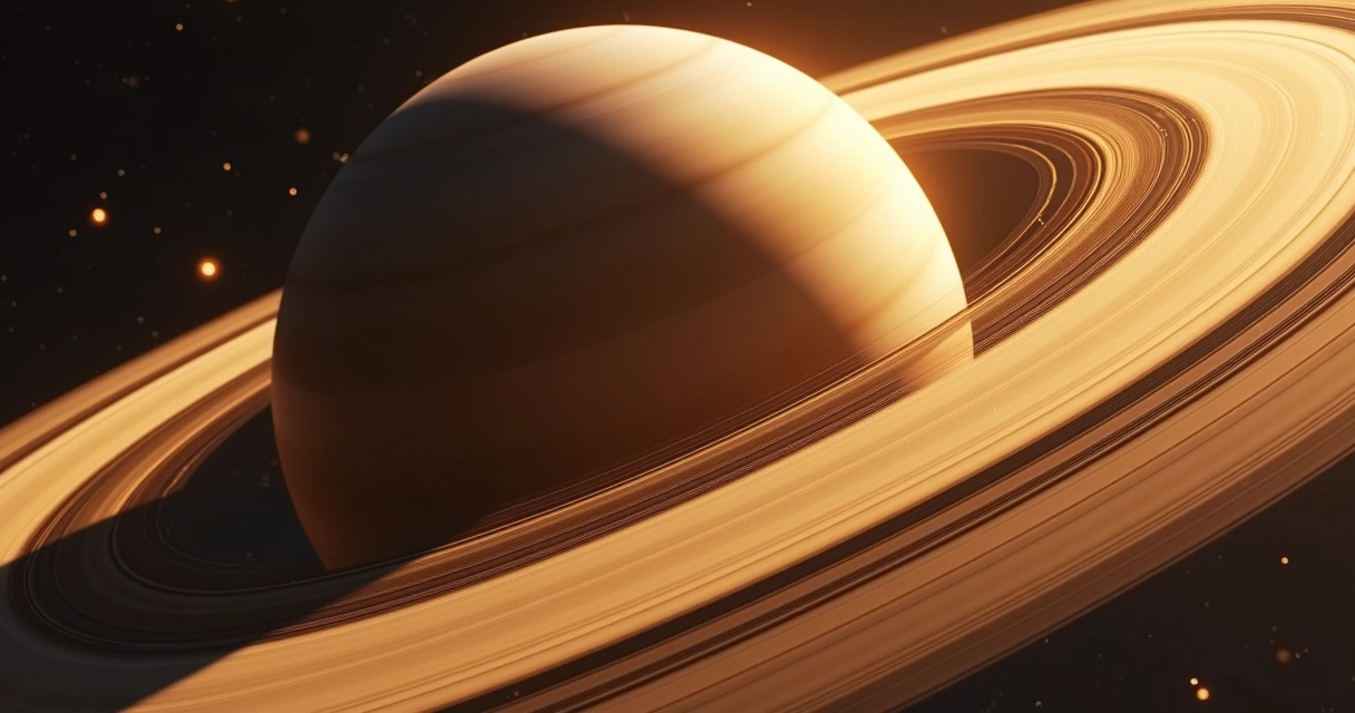 Ilustração do movimento rápido das partículas dos anéis de Saturno