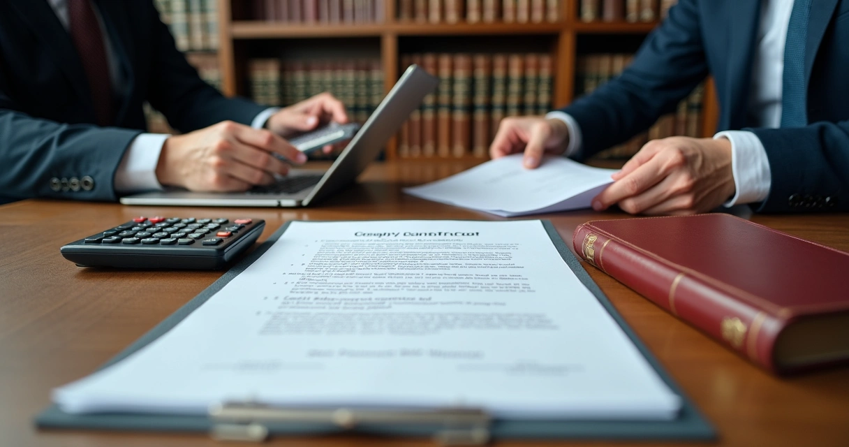 Advogado analisando documentos de empresa para partilha de cotas 