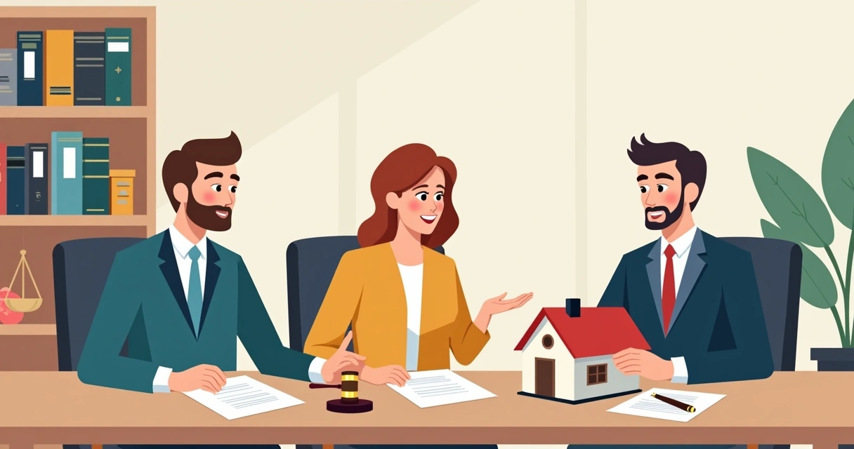 Advogado orientando herdeiros sobre partilha de imóvel 