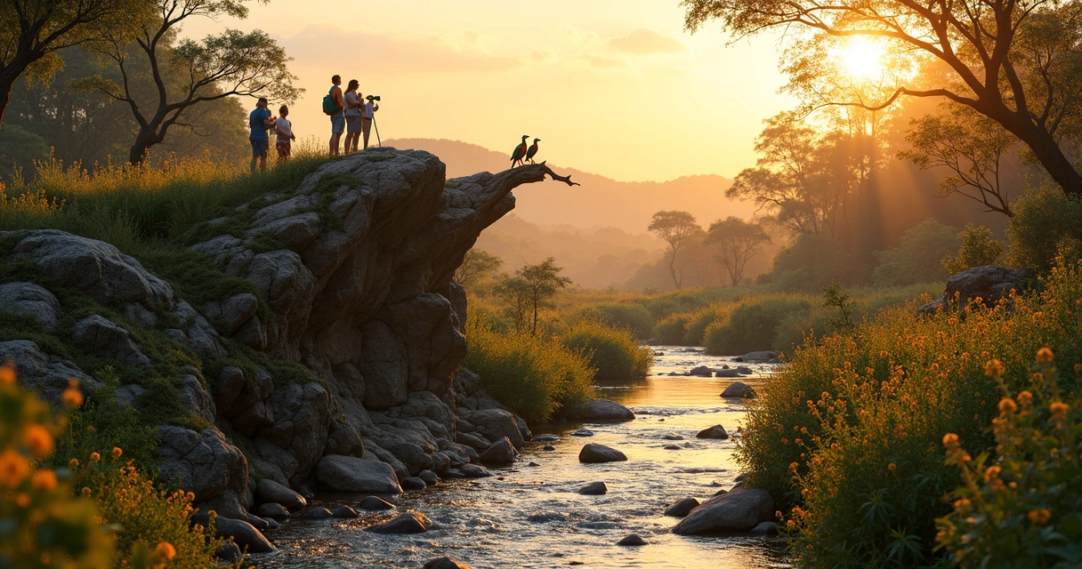 Grupo de pássaros na Serra da Canastra, Minas Gerais