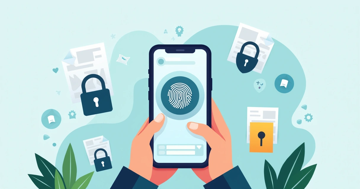 Passkey authentication with fingerprint on smartphone 