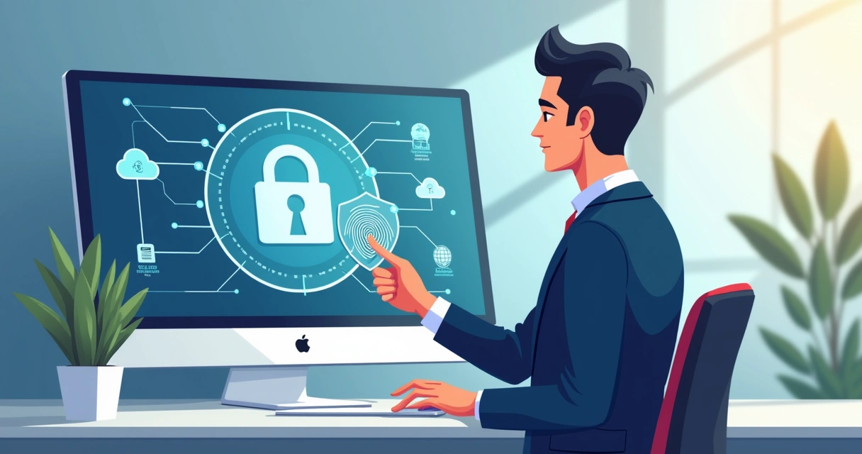 Login corporativo usando passkey e biometria 