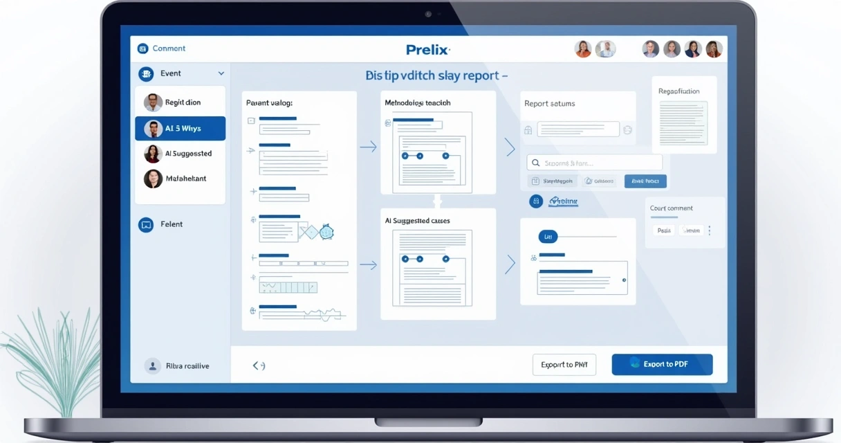Etapa de preenchimento de relatório RCA na tela da plataforma Prelix 
