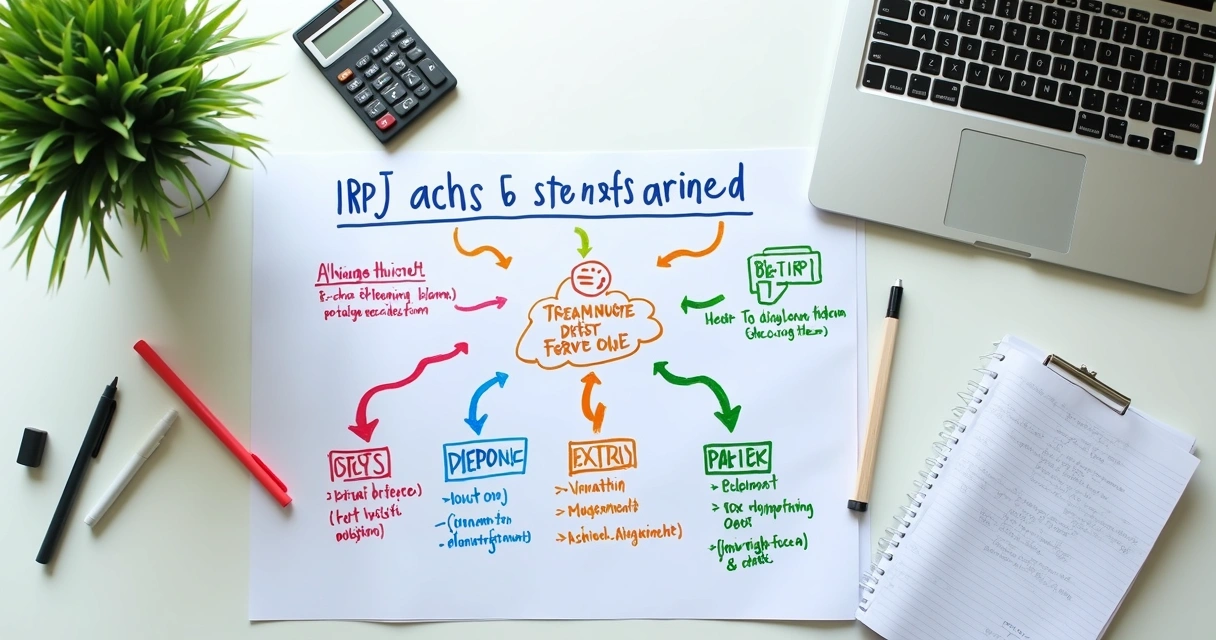 Passos do processo de destinação de IRPJ para reciclagem em quadro branco 