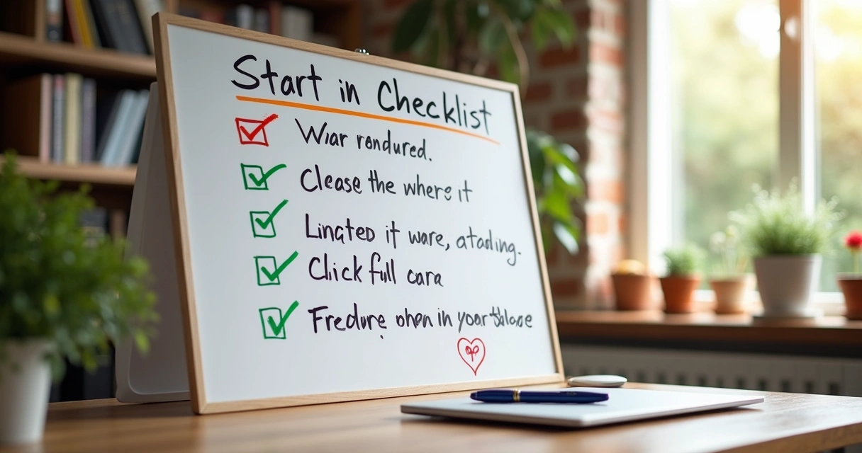 Lista passo a passo em quadro branco sobre trading algorítmico