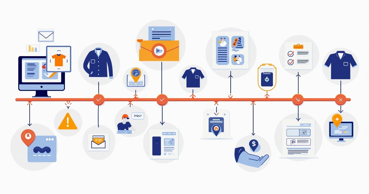 Etapas para pedido urgente de camisetas personalizadas