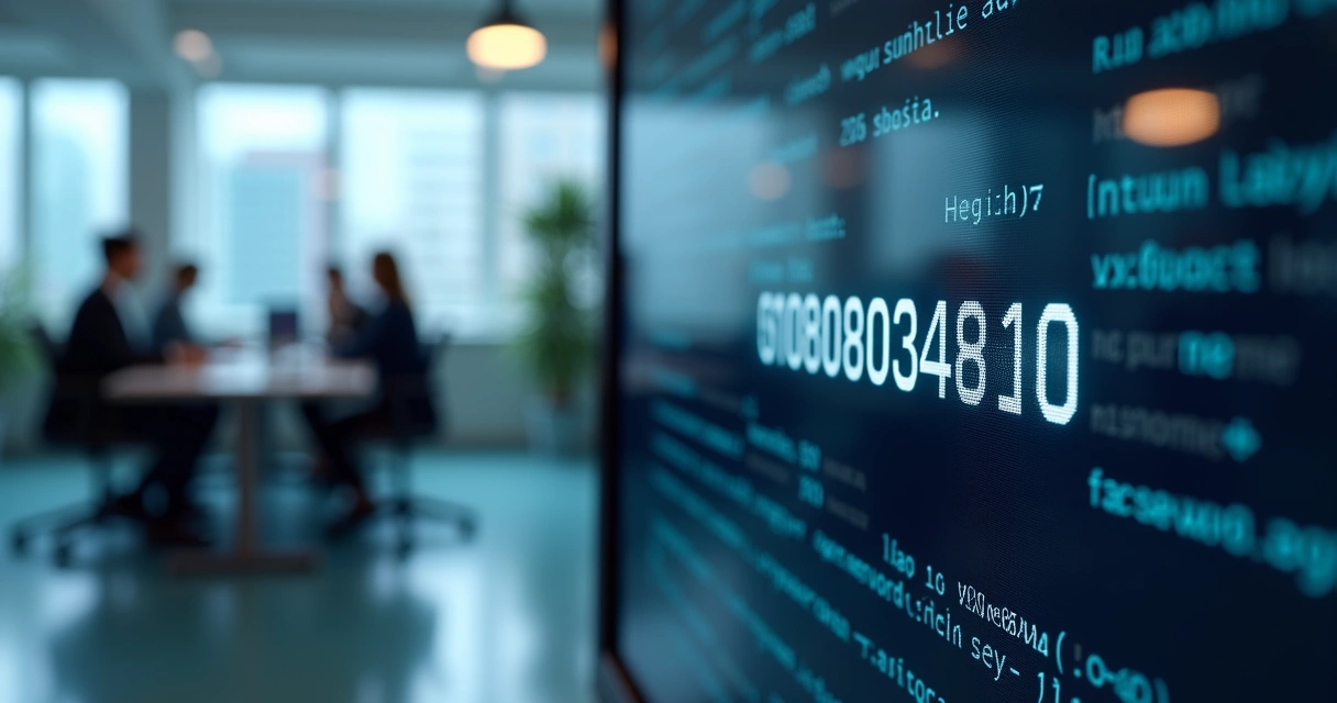 Password made of mixed letters, numbers and symbols on a screen 