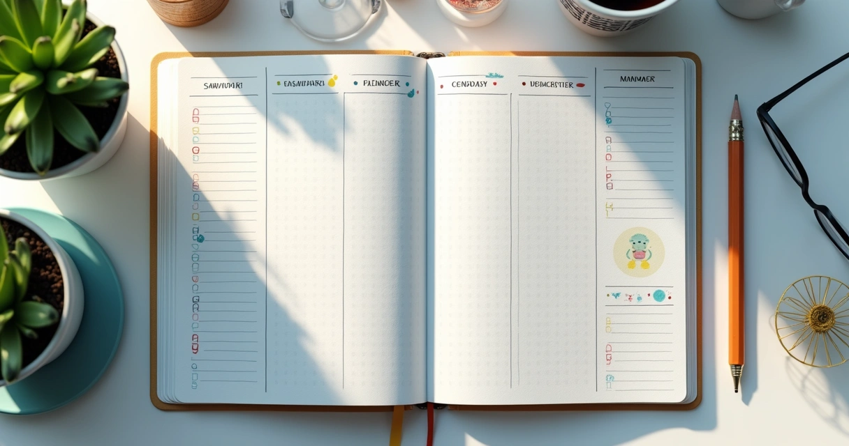 Calendario semanal con colores que representan patrones emocionales diarios