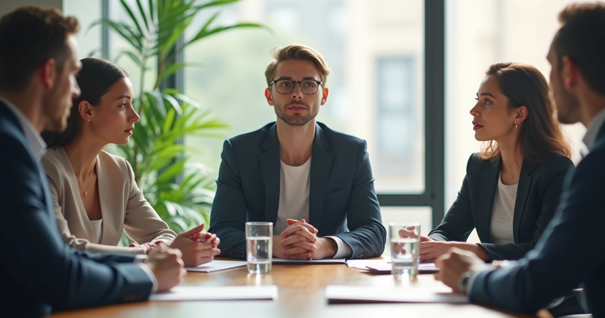 Pessoa respirando antes de responder em ambiente de trabalho 