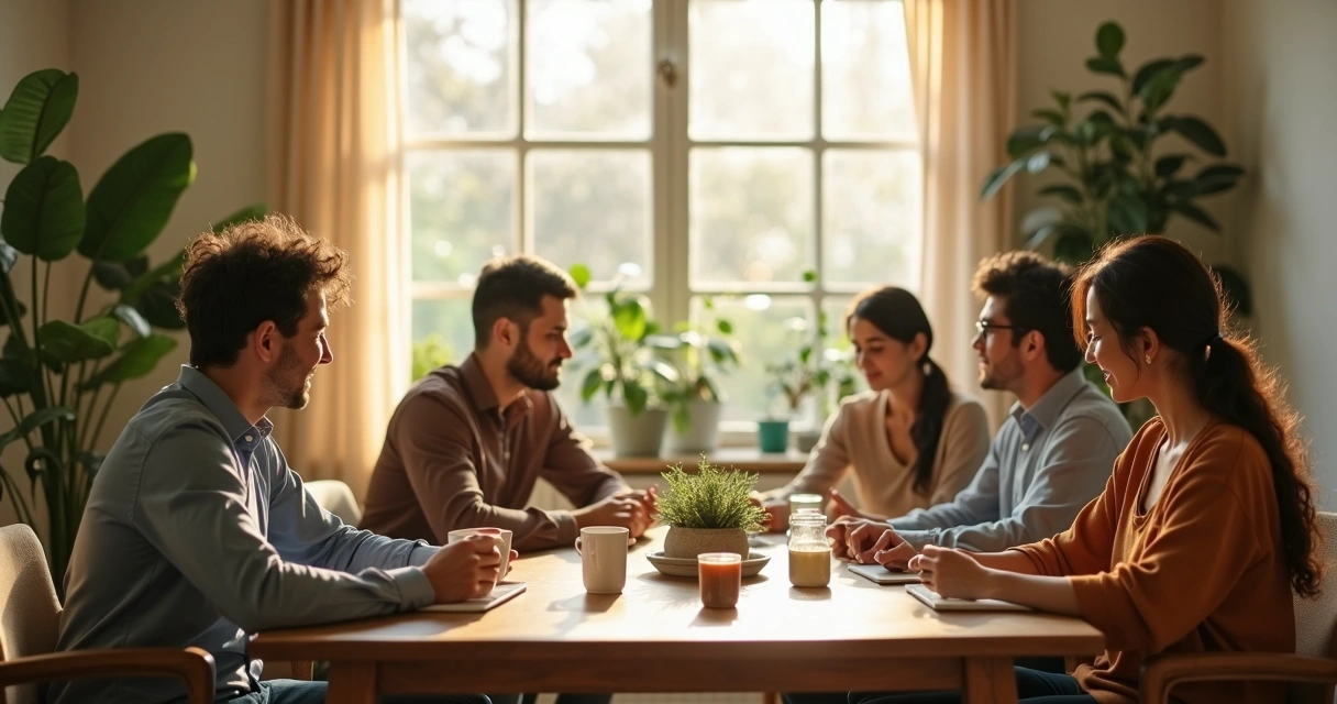 Grupo em pausa coletiva em ambiente de trabalho 