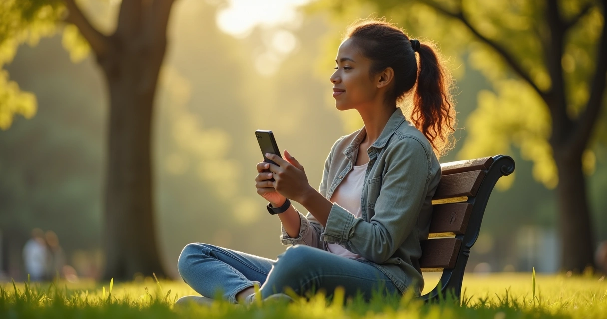 Pessoa olhando para o horizonte após desligar o celular