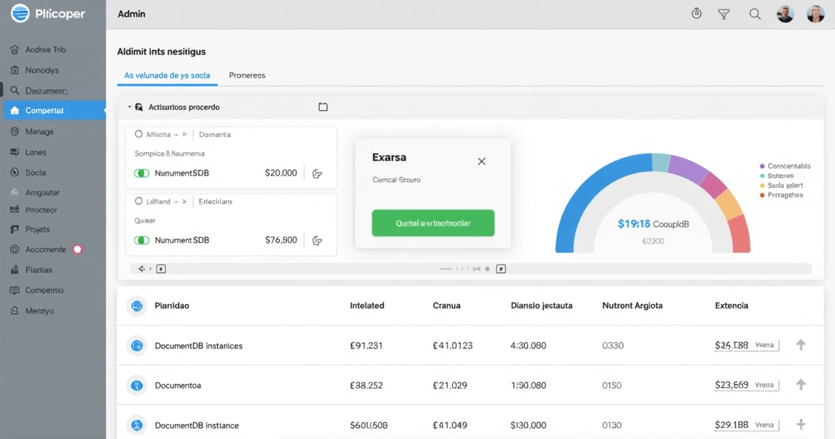 Interface ilustrada mostrando pausa das instâncias do DocumentDB 