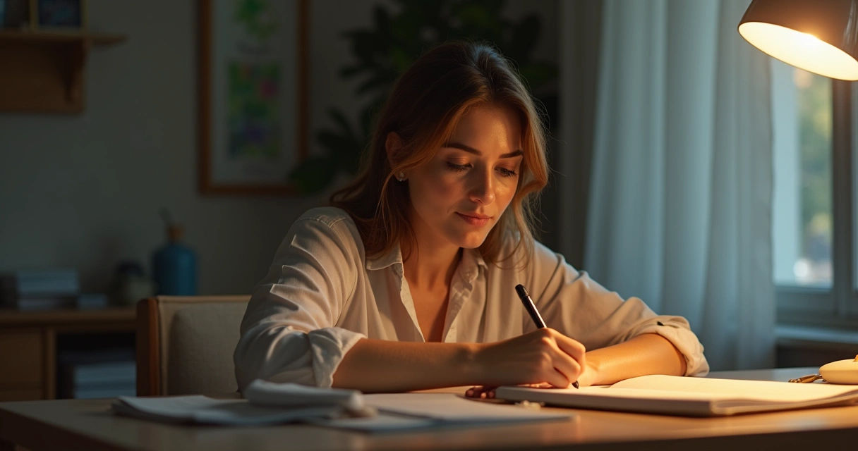 Profissional sentado em cadeira de escritório praticando respiração tranquila 