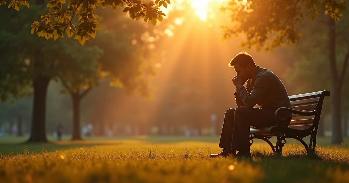 Pessoa sentado refletindo antes de tomar decisão 