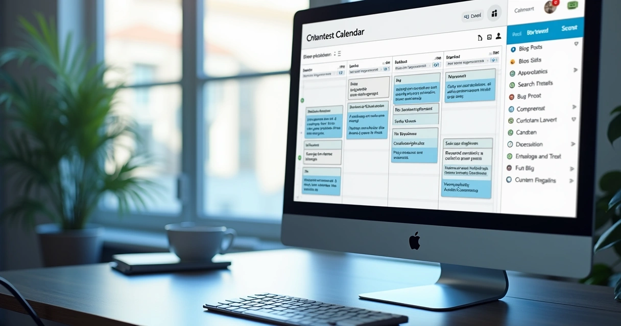 Exemplo de pauta automatizada com clusters em tela de computador 