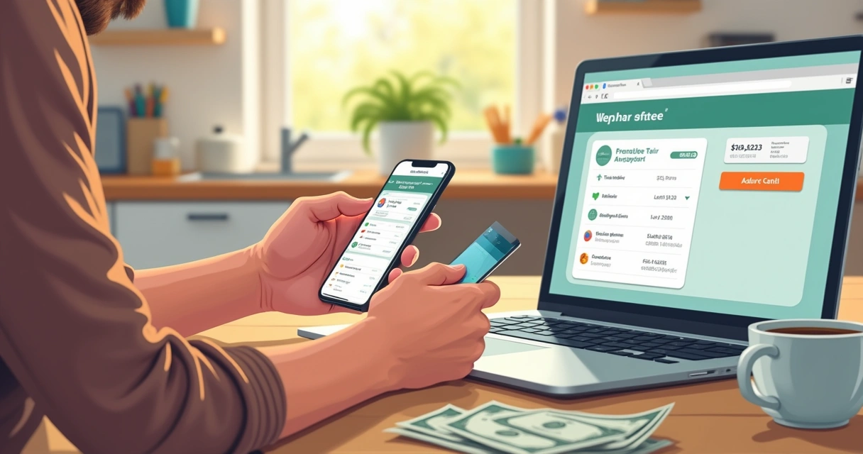 Paying a credit card bill online