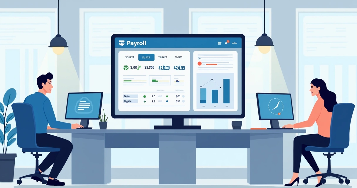 Payroll automation software on screen automating garnishments calculations 