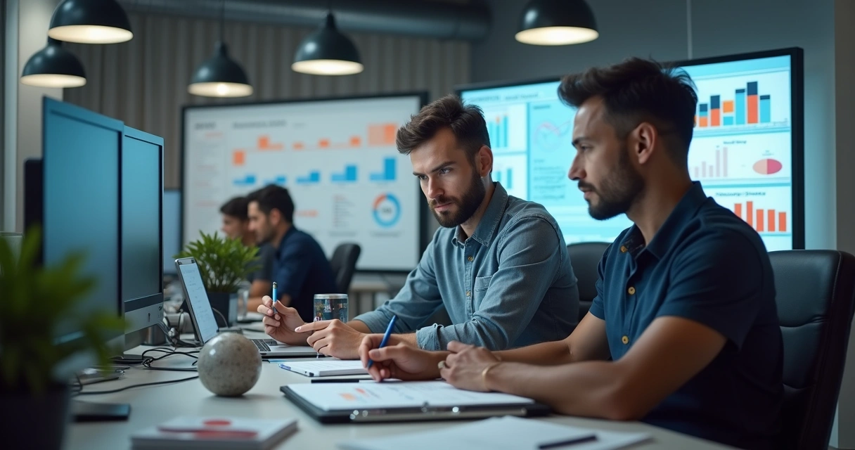 Colaborador preenchendo checklist de PDI em equipe com gestor analisando 