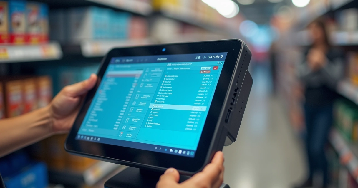 Tela de estoque em máquina smart com produtos destacados