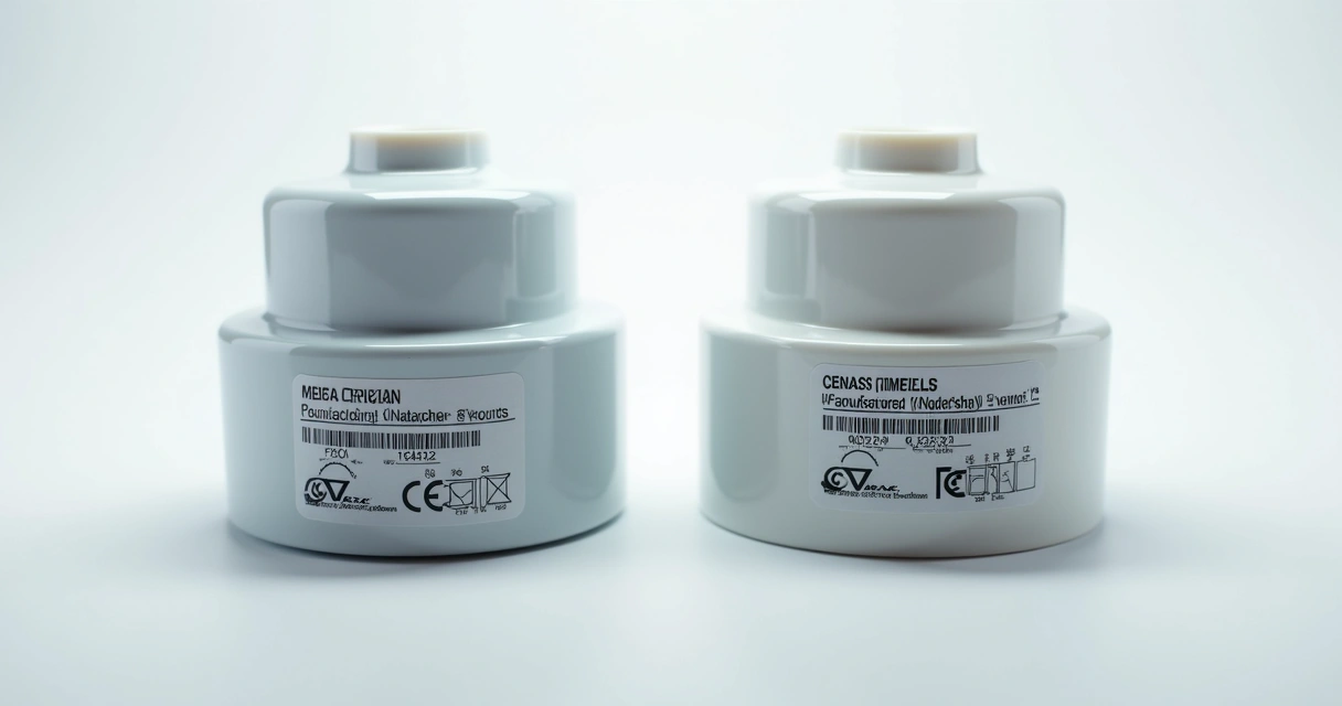 Peça original de geladeira em close ao lado de componente paralelo 