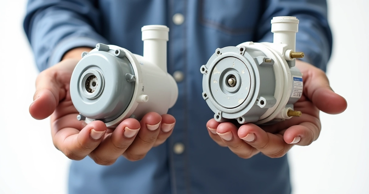 Comparação lado a lado de peças originais e paralelas para eletrodomésticos 