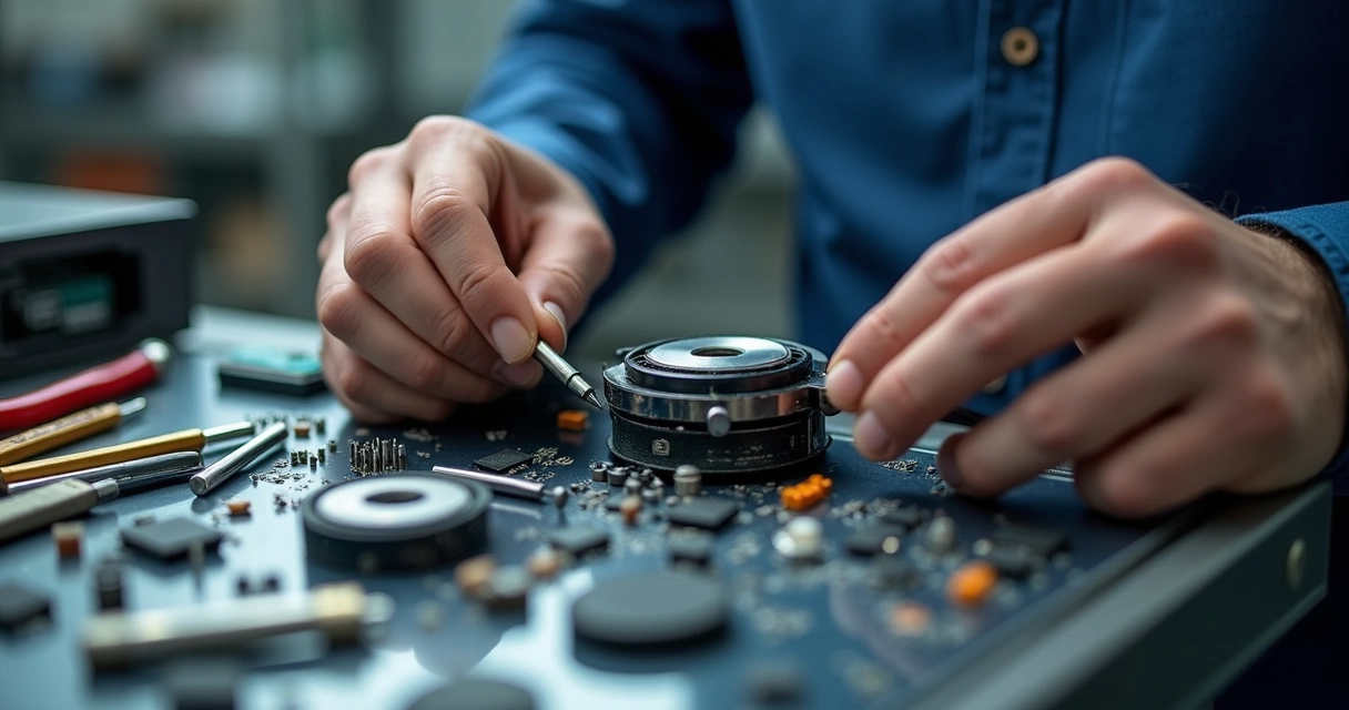 Peça paralela e ferramenta de conserto em bancada 