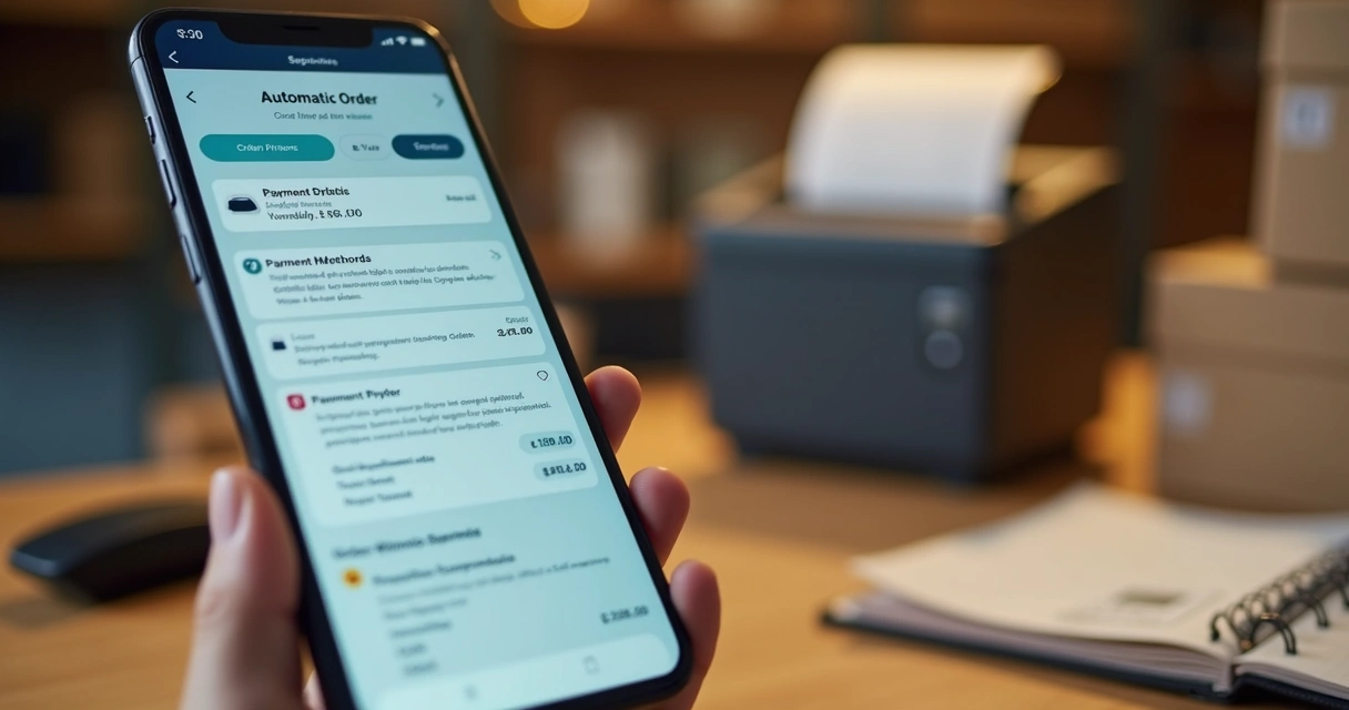 Pedido automático em celular com estoque e pagamento integrados 