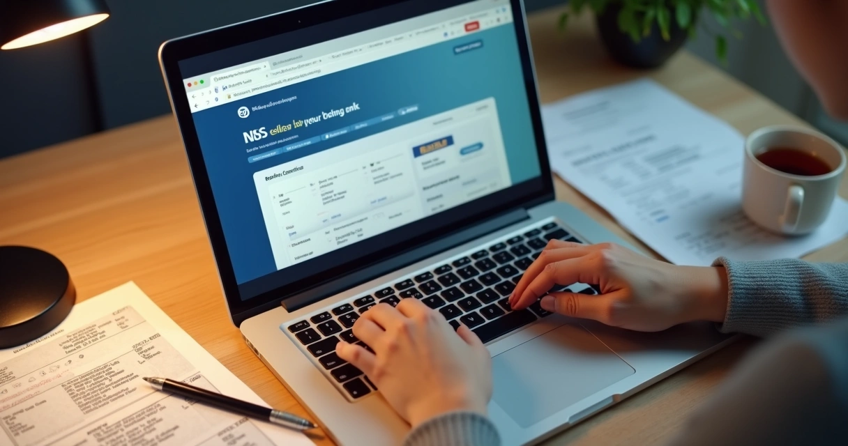 Solicitação digital de auxílio maternidade pelo Meu INSS em notebook com documentos ao lado 