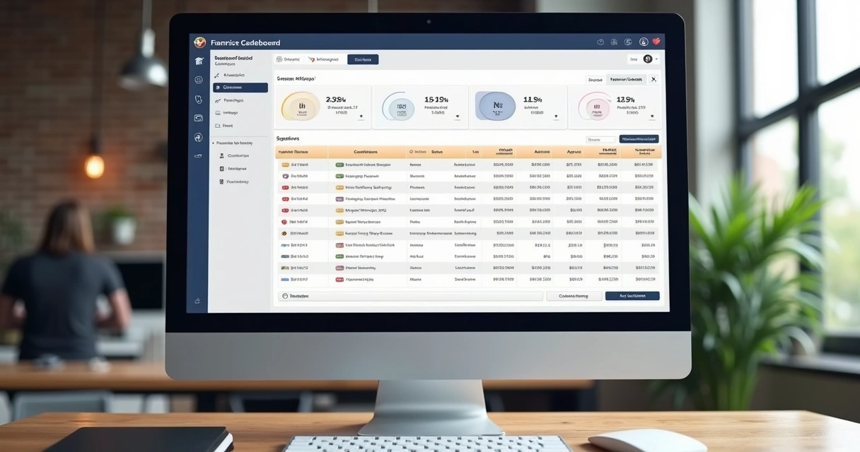 Painel digital de administração mostrando pedidos de franquias por unidade