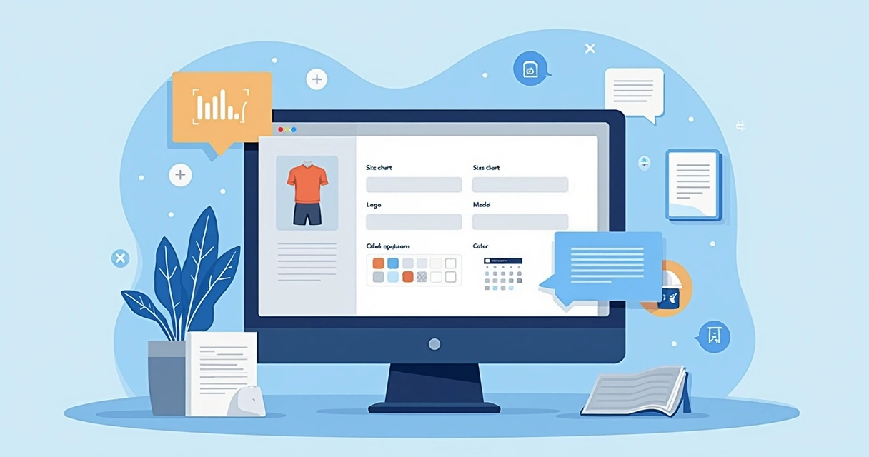 Tela de briefing para pedido de camiseta personalizada para empresas 