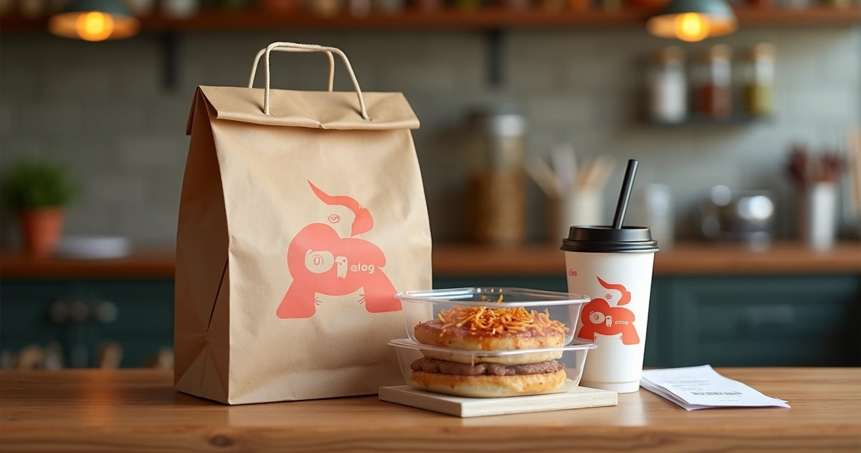 Pedido de delivery personalizado pronto para envio