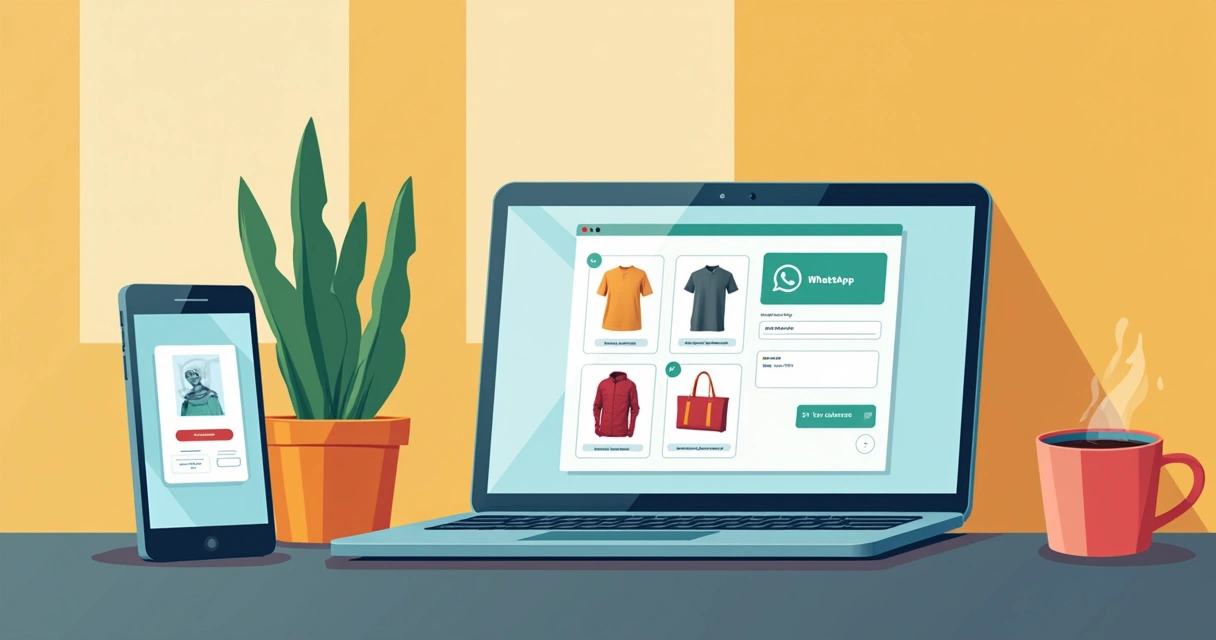 Pedido pelo WhatsApp gerado a partir de catálogo digital, com conversa aberta 