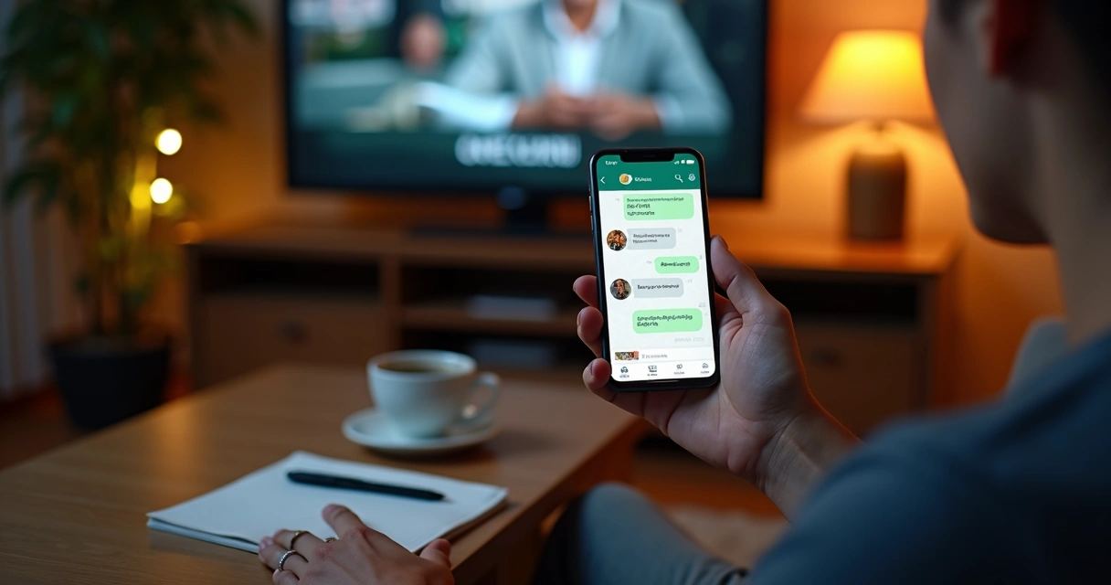 Pedido de delivery sendo feito pelo WhatsApp no celular
