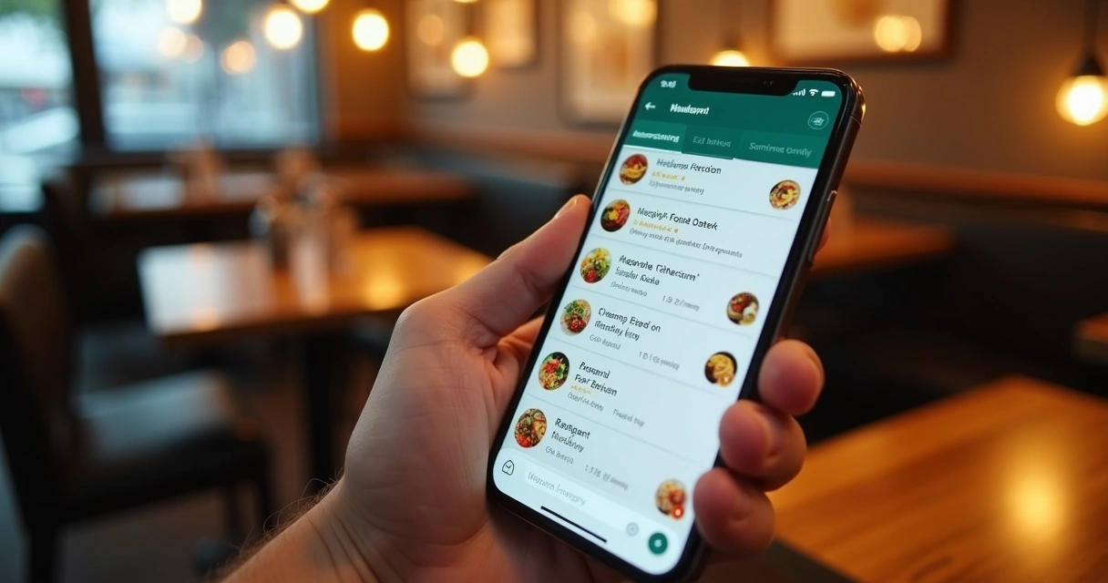 Celular mostrando pedido de comida feito pelo WhatsApp