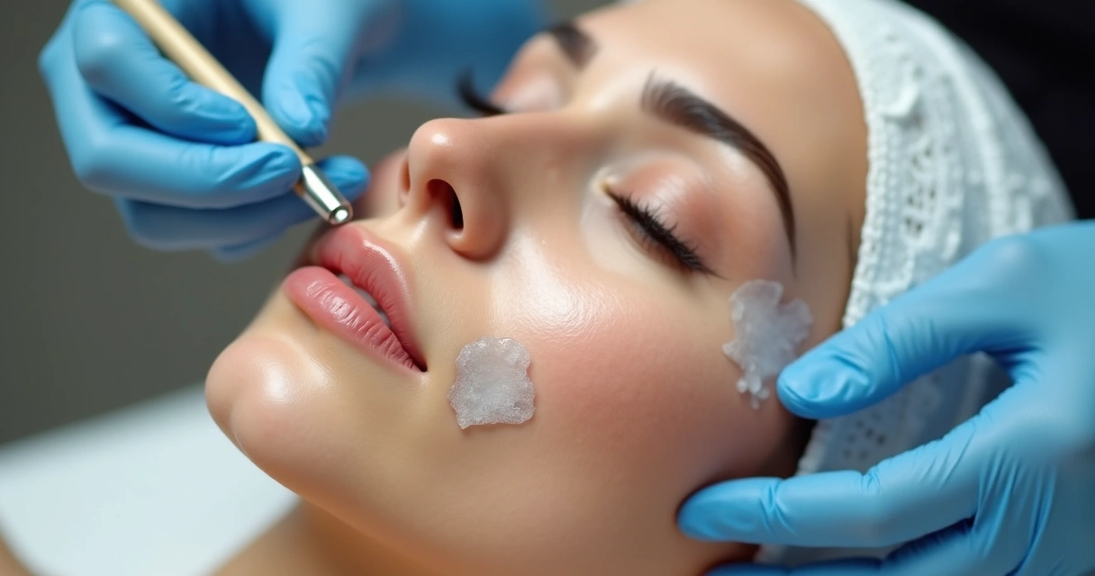 Técnica de aplicação de peeling químico no rosto 