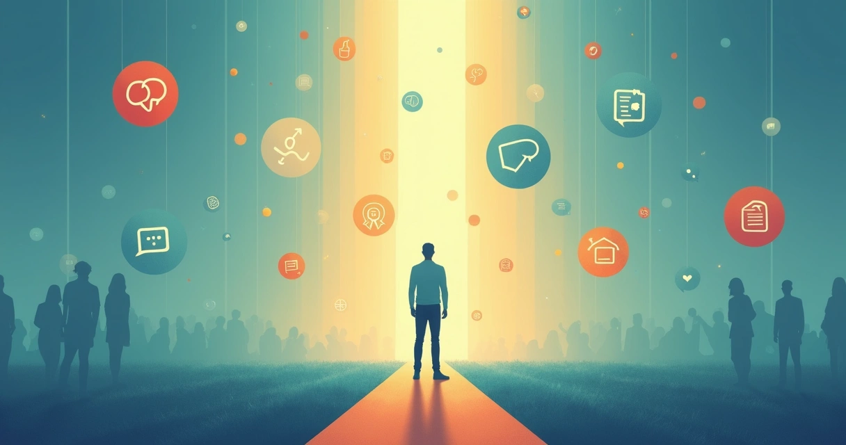 Conceptual illustration of workplace growth through feedback 