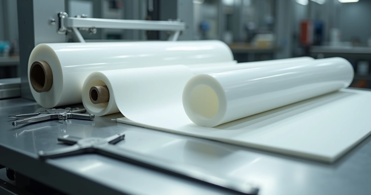 Película de PTFE em bancada industrial 