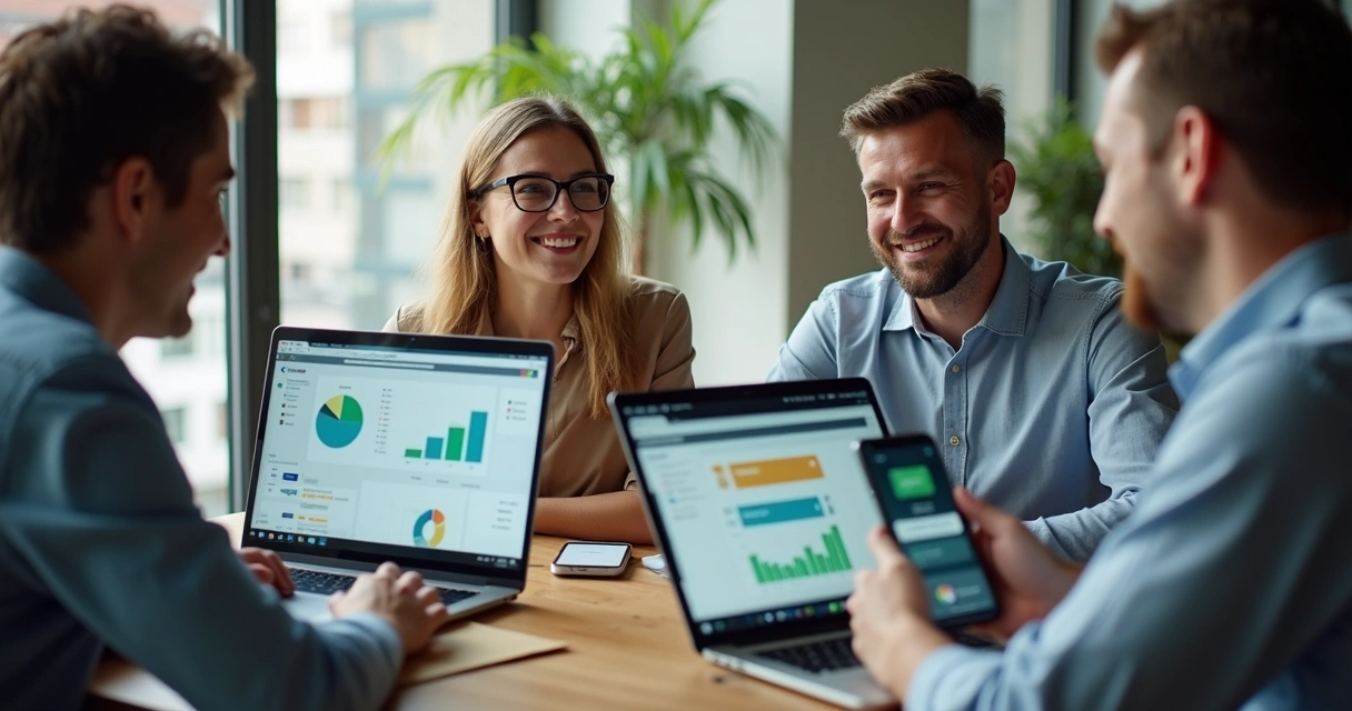 Equipe pequena utilizando CRM integrado com o WhatsApp 