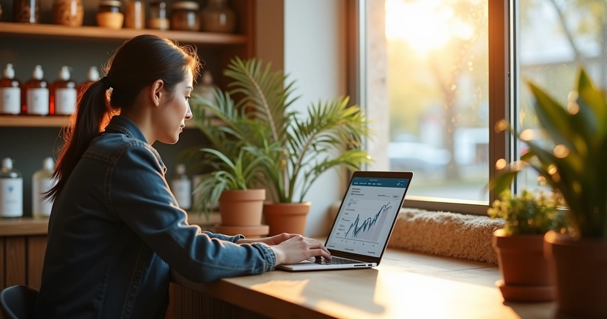 Dona de pequena loja adaptando ferramentas digitais 