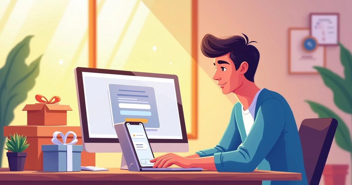 Microempreendedor gerando link de pagamento em notebook 