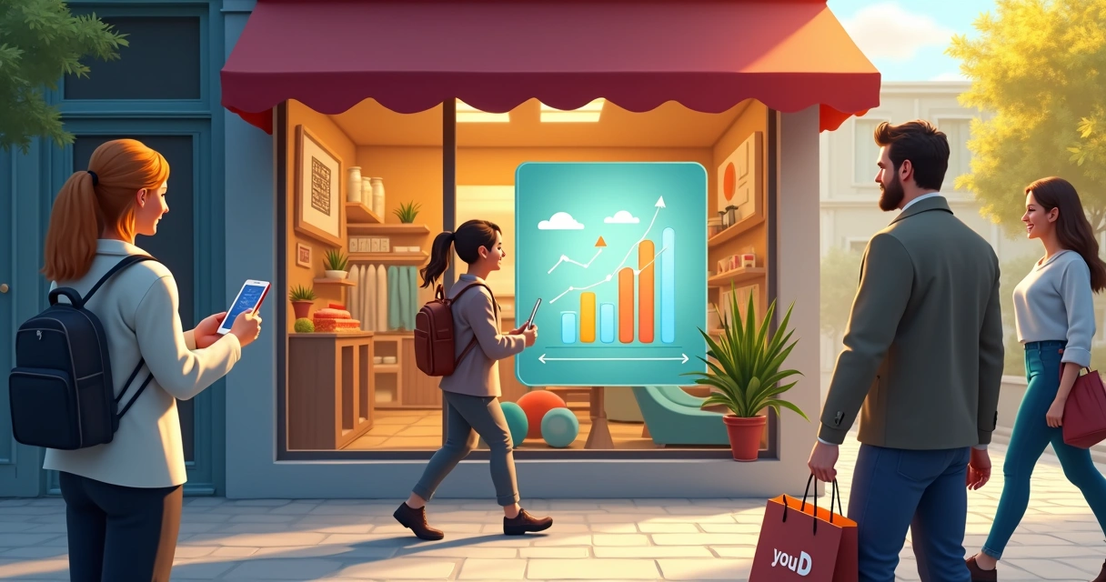 Pequeno negócio crescendo com campanhas digitais 